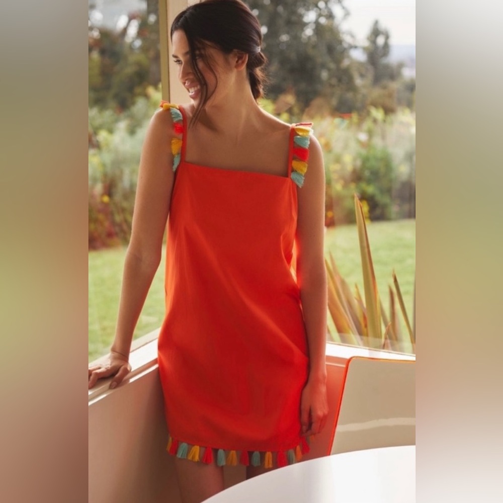 Anthropologie Fiesta Tassel Mini Dress